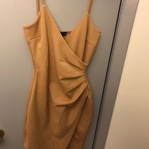 STUNNING Asymmetrical Beige Dress